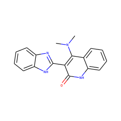 CN(C)c1c(-c2nc3ccccc3[nH]2)c(=O)[nH]c2ccccc12 ZINC000040429756