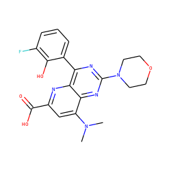 CN(C)c1cc(C(=O)O)nc2c(-c3cccc(F)c3O)nc(N3CCOCC3)nc12 ZINC000169698809