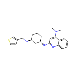 CN(C)c1cc(N[C@H]2CCC[C@H](NCc3ccsc3)C2)nc2ccccc12 ZINC000028950899