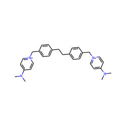 CN(C)c1cc[n+](Cc2ccc(CCc3ccc(C[n+]4ccc(N(C)C)cc4)cc3)cc2)cc1 ZINC000013837694