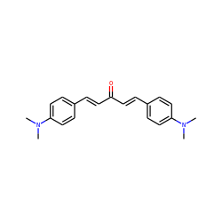 CN(C)c1ccc(/C=C/C(=O)/C=C/c2ccc(N(C)C)cc2)cc1 ZINC000000282205