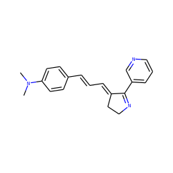 CN(C)c1ccc(/C=C/C=C2\CCN=C2c2cccnc2)cc1 ZINC000103186225