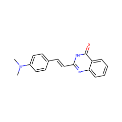 CN(C)c1ccc(/C=C/c2nc3ccccc3c(=O)[nH]2)cc1 ZINC000013148669