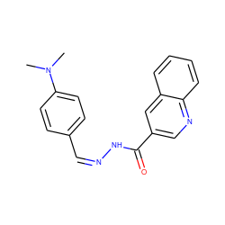CN(C)c1ccc(/C=N\NC(=O)c2cnc3ccccc3c2)cc1 ZINC000029589925