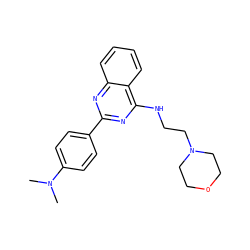 CN(C)c1ccc(-c2nc(NCCN3CCOCC3)c3ccccc3n2)cc1 ZINC000033362332