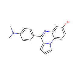 CN(C)c1ccc(-c2nc3cc(O)ccc3n3cccc23)cc1 ZINC000653912070
