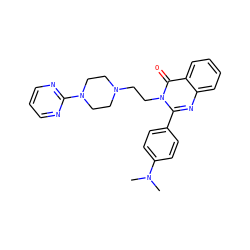 CN(C)c1ccc(-c2nc3ccccc3c(=O)n2CCN2CCN(c3ncccn3)CC2)cc1 ZINC000013438267