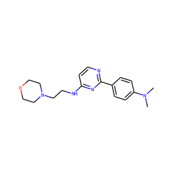 CN(C)c1ccc(-c2nccc(NCCN3CCOCC3)n2)cc1 ZINC000033361842