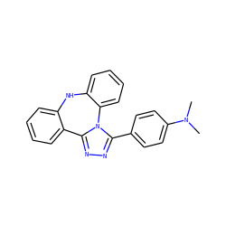 CN(C)c1ccc(-c2nnc3n2-c2ccccc2Nc2ccccc2-3)cc1 ZINC000096173952