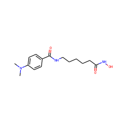 CN(C)c1ccc(C(=O)NCCCCCC(=O)NO)cc1 ZINC000003872981