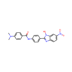 CN(C)c1ccc(C(=O)Nc2ccc(-c3nc4ccc([N+](=O)[O-])cc4n3O)cc2)cc1 ZINC000028957245