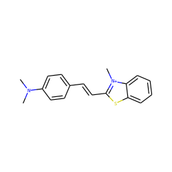 CN(C)c1ccc(C=Cc2sc3ccccc3[n+]2C)cc1 ZINC000004366144