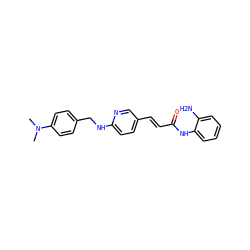 CN(C)c1ccc(CNc2ccc(/C=C/C(=O)Nc3ccccc3N)cn2)cc1 ZINC000036338677