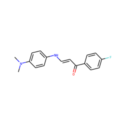 CN(C)c1ccc(N/C=C/C(=O)c2ccc(F)cc2)cc1 ZINC000007991386