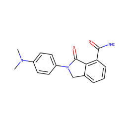 CN(C)c1ccc(N2Cc3cccc(C(N)=O)c3C2=O)cc1 ZINC000045394144