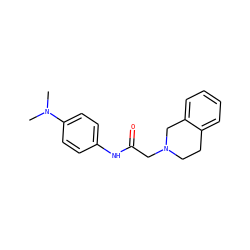 CN(C)c1ccc(NC(=O)CN2CCc3ccccc3C2)cc1 ZINC000003265007