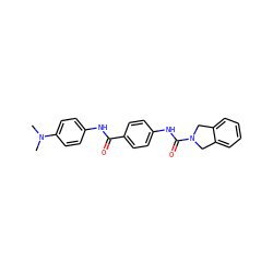 CN(C)c1ccc(NC(=O)c2ccc(NC(=O)N3Cc4ccccc4C3)cc2)cc1 ZINC000165926870