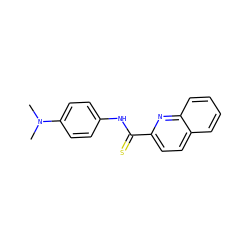 CN(C)c1ccc(NC(=S)c2ccc3ccccc3n2)cc1 ZINC000000301928