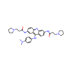 CN(C)c1ccc(Nc2c3ccc(NC(=O)CCN4CCCC4)cc3nc3ccc(NC(=O)CCN4CCCC4)cc23)cc1 ZINC000027518281