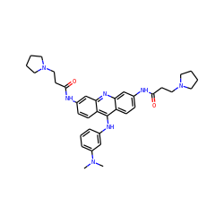 CN(C)c1cccc(Nc2c3ccc(NC(=O)CCN4CCCC4)cc3nc3cc(NC(=O)CCN4CCCC4)ccc23)c1 ZINC000027519078