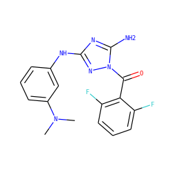CN(C)c1cccc(Nc2nc(N)n(C(=O)c3c(F)cccc3F)n2)c1 ZINC000064559147