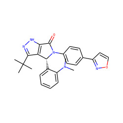 CN(C)c1ccccc1[C@@H]1c2c(C(C)(C)C)n[nH]c2C(=O)N1c1ccc(-c2ccon2)cc1 ZINC000096177127
