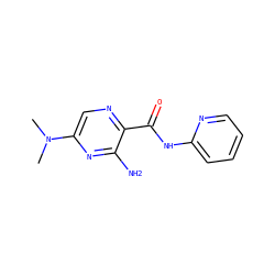 CN(C)c1cnc(C(=O)Nc2ccccn2)c(N)n1 ZINC000028129151