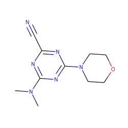 CN(C)c1nc(C#N)nc(N2CCOCC2)n1 ZINC000000807704