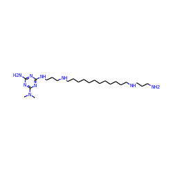 CN(C)c1nc(N)nc(NCCCNCCCCCCCCCCCCNCCCN)n1 ZINC000013864377