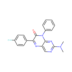 CN(C)c1ncc2nc(-c3ccc(F)cc3)c(=O)n(-c3ccccc3)c2n1 ZINC000004238806