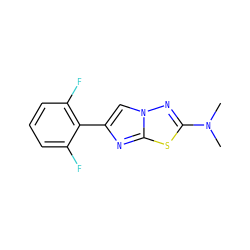 CN(C)c1nn2cc(-c3c(F)cccc3F)nc2s1 ZINC001772588312