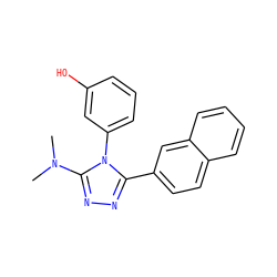 CN(C)c1nnc(-c2ccc3ccccc3c2)n1-c1cccc(O)c1 ZINC000035812782