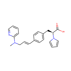 CN(C/C=C/c1ccc(C[C@@H](C(=O)O)n2cccc2)cc1)c1ccccn1 ZINC000040403979