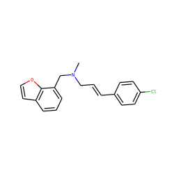 CN(C/C=C/c1ccc(Cl)cc1)Cc1cccc2ccoc12 ZINC000653861725