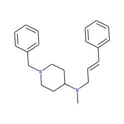 CN(C/C=C/c1ccccc1)C1CCN(Cc2ccccc2)CC1 ZINC000026992405