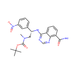 CN(C[C@@H](Nc1ncnc2c(C(N)=O)cccc12)c1cccc([N+](=O)[O-])c1)C(=O)OC(C)(C)C ZINC000114348504