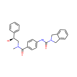 CN(C[C@@H](O)c1ccccc1)C(=O)c1ccc(NC(=O)N2Cc3ccccc3C2)cc1 ZINC000166513976