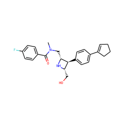 CN(C[C@H]1N[C@@H](CO)[C@@H]1c1ccc(C2=CCCC2)cc1)C(=O)c1ccc(F)cc1 ZINC000095566788