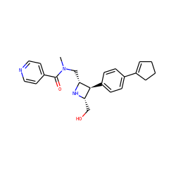 CN(C[C@H]1N[C@@H](CO)[C@@H]1c1ccc(C2=CCCC2)cc1)C(=O)c1ccncc1 ZINC000095604807