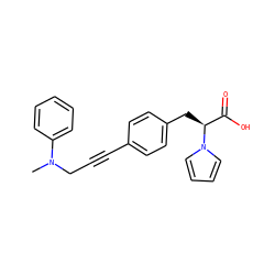 CN(CC#Cc1ccc(C[C@@H](C(=O)O)n2cccc2)cc1)c1ccccc1 ZINC000040405740