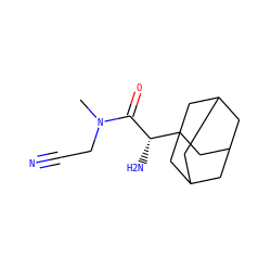 CN(CC#N)C(=O)[C@@H](N)C12CC3CC(CC(C3)C1)C2 ZINC000003949156