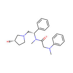 CN(CC(=O)N(C)[C@H](CN1CC[C@H](O)C1)c1ccccc1)c1ccccc1 ZINC000028567970