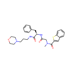 CN(CC(=O)N[C@H](Cc1ccccc1)C(=O)NCCCN1CCOCC1)C(=O)c1cc2ccccc2s1 ZINC000028711594