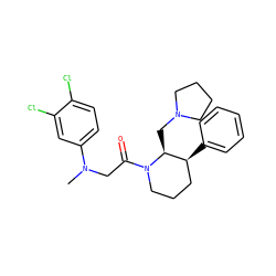 CN(CC(=O)N1CCC[C@H](c2ccccc2)[C@@H]1CN1CCCC1)c1ccc(Cl)c(Cl)c1 ZINC000029042667