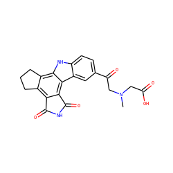 CN(CC(=O)O)CC(=O)c1ccc2[nH]c3c4c(c5c(c3c2c1)C(=O)NC5=O)CCC4 ZINC000073224525