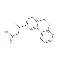 CN(CC(=O)O)c1ccc2c(c1)-c1cccnc1SC2 ZINC000653700711
