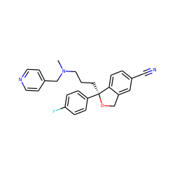 CN(CCC[C@@]1(c2ccc(F)cc2)OCc2cc(C#N)ccc21)Cc1ccncc1 ZINC000103245890
