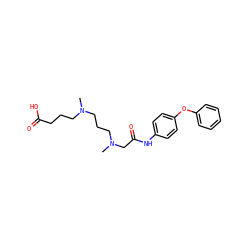 CN(CCCC(=O)O)CCCN(C)CC(=O)Nc1ccc(Oc2ccccc2)cc1 ZINC000040934152