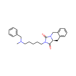 CN(CCCCCN1C(=O)[C@@H]2Cc3ccccc3CN2C1=O)Cc1ccccc1 ZINC000028525649
