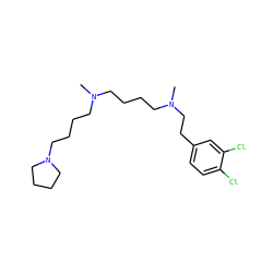 CN(CCCCN(C)CCc1ccc(Cl)c(Cl)c1)CCCCN1CCCC1 ZINC000006010393